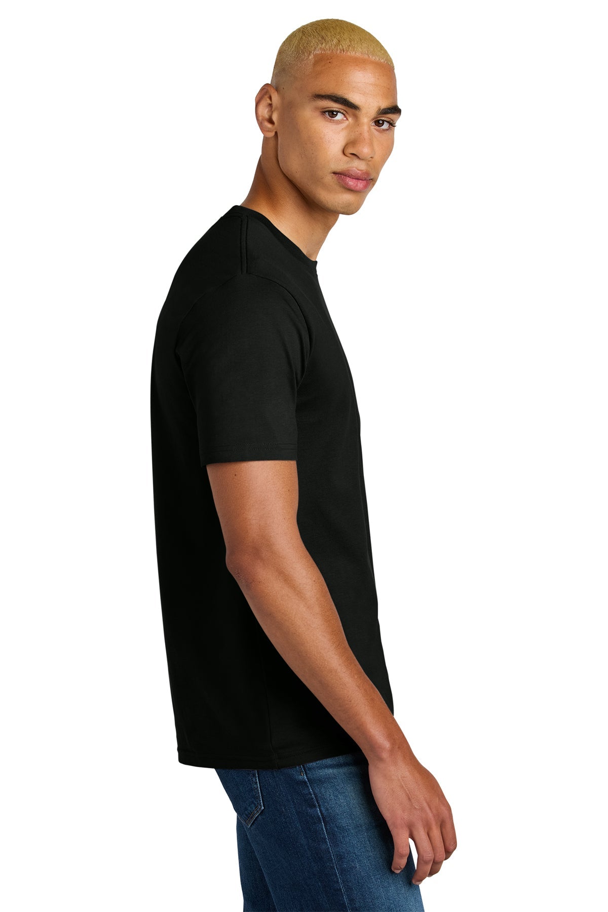 District Perfect Weight Icon Custom Tees, Jet Black