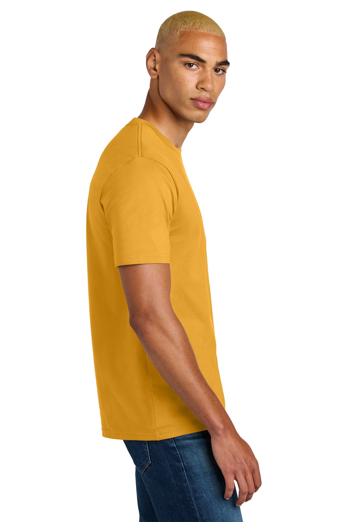 District Perfect Weight Icon Custom Tees, Warm Gold