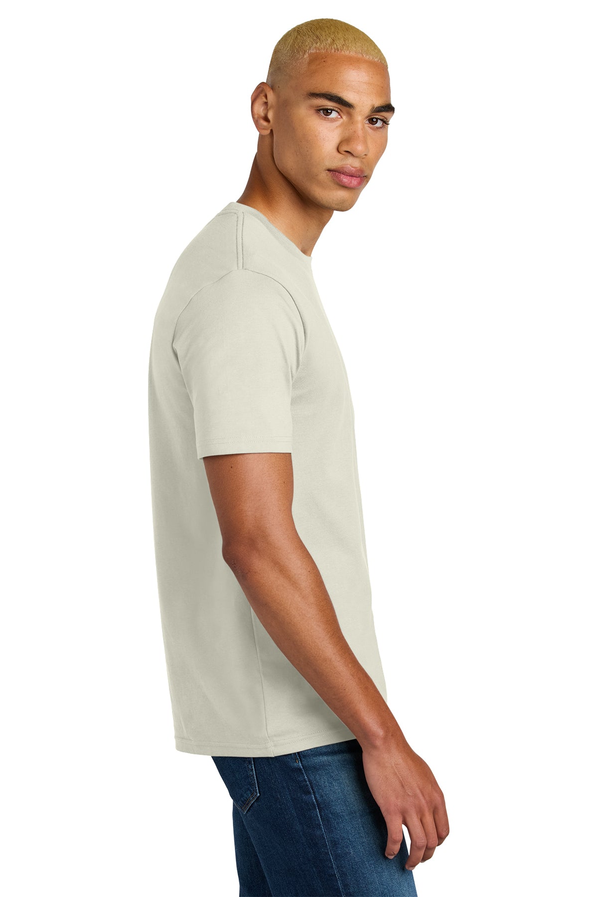 District Perfect Weight Icon Custom Tees, White Onyx