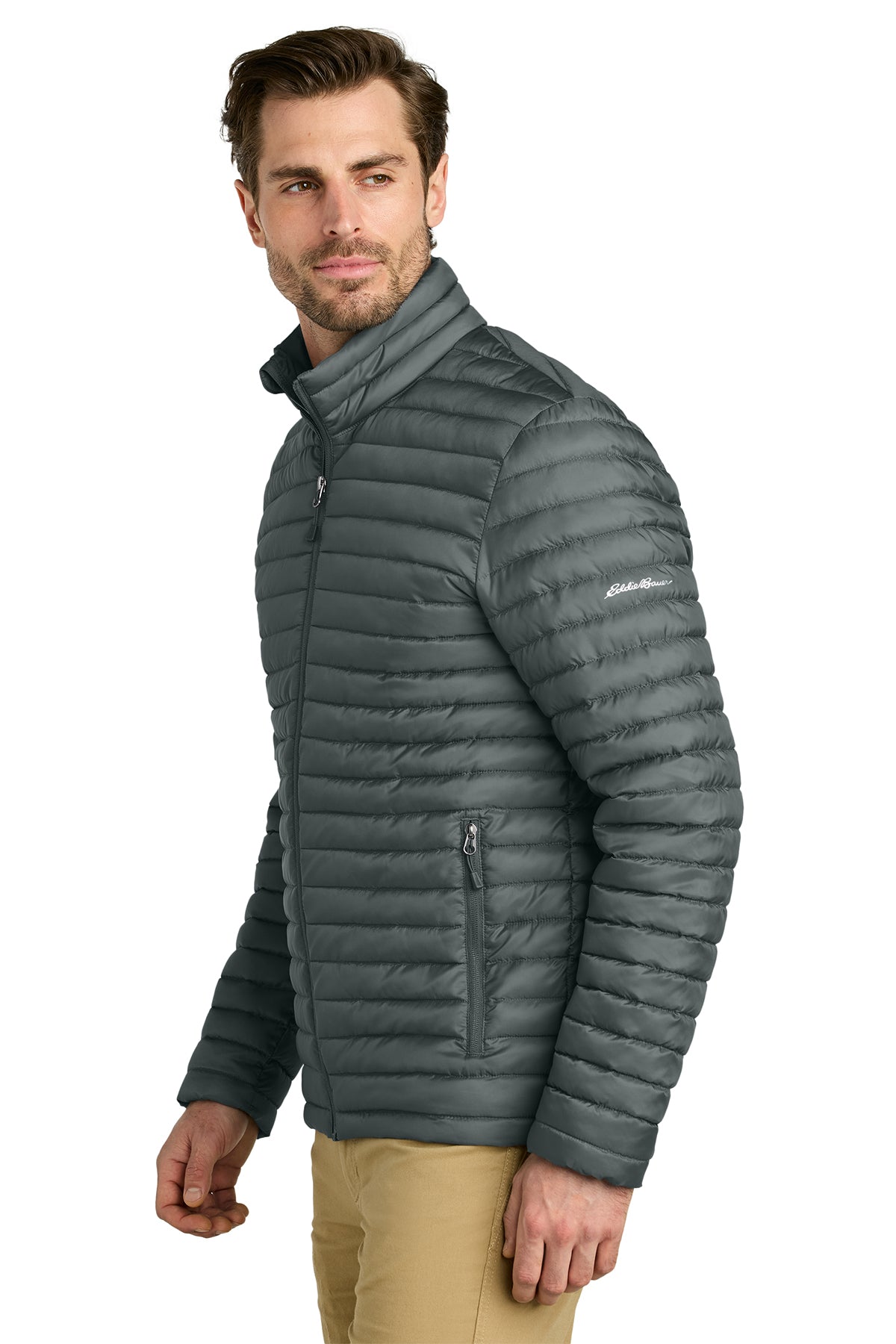 Eddie Bauer Packable Quilted Custom Full-Zips, Metal Grey