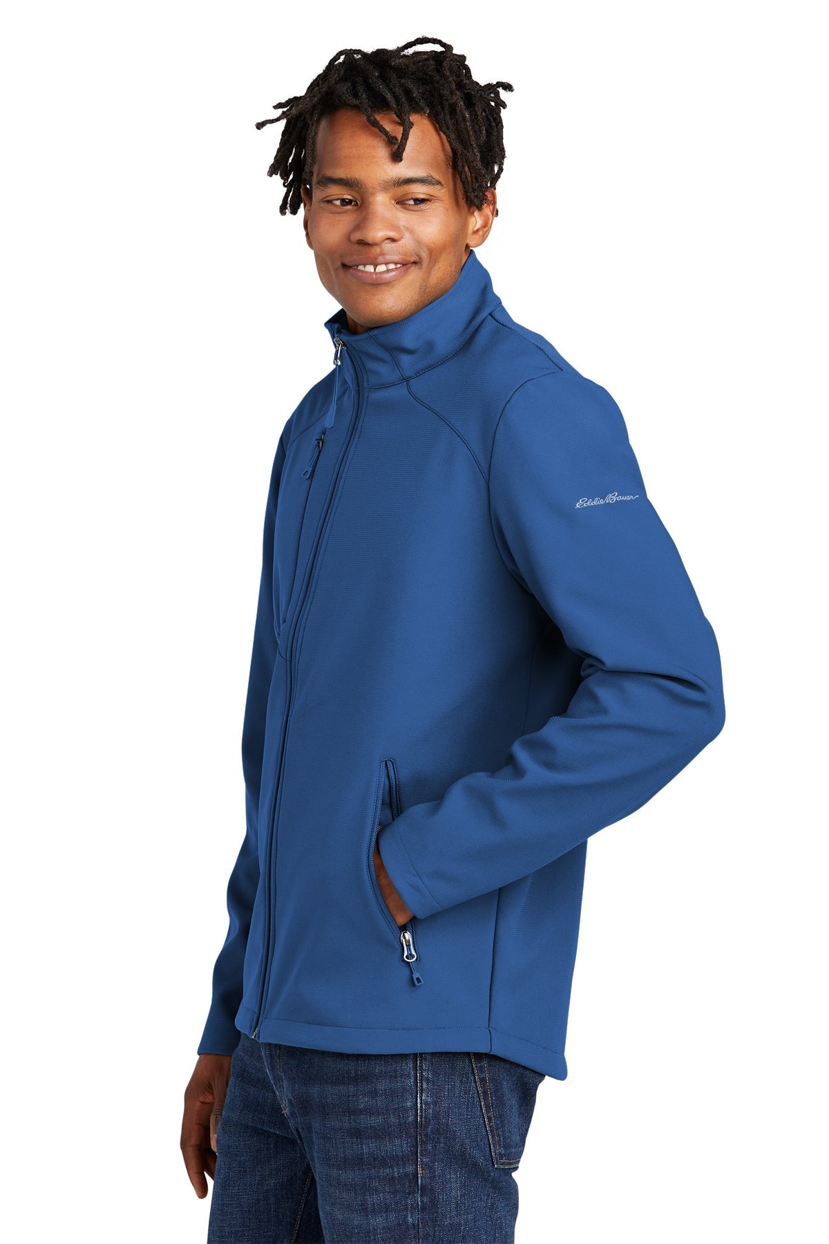 Eddie Bauer Stretch Soft Shell Custom Jackets, Cobalt Blue