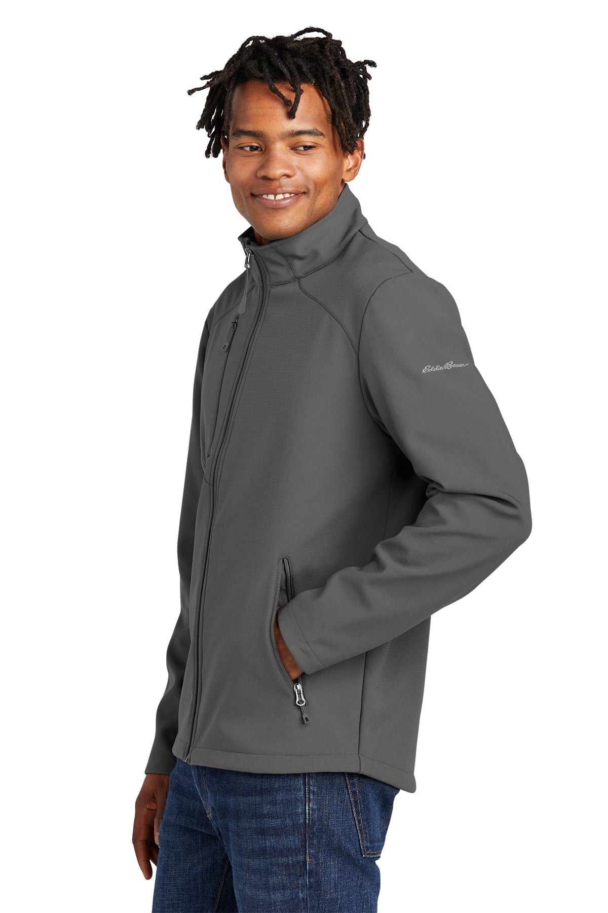 Eddie Bauer Stretch Soft Shell Custom Jackets, Iron Gate