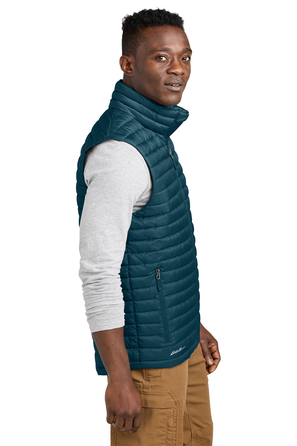Eddie Bauer Packable Quilted Custom Vests, Adriatic Blue [Dunbar]