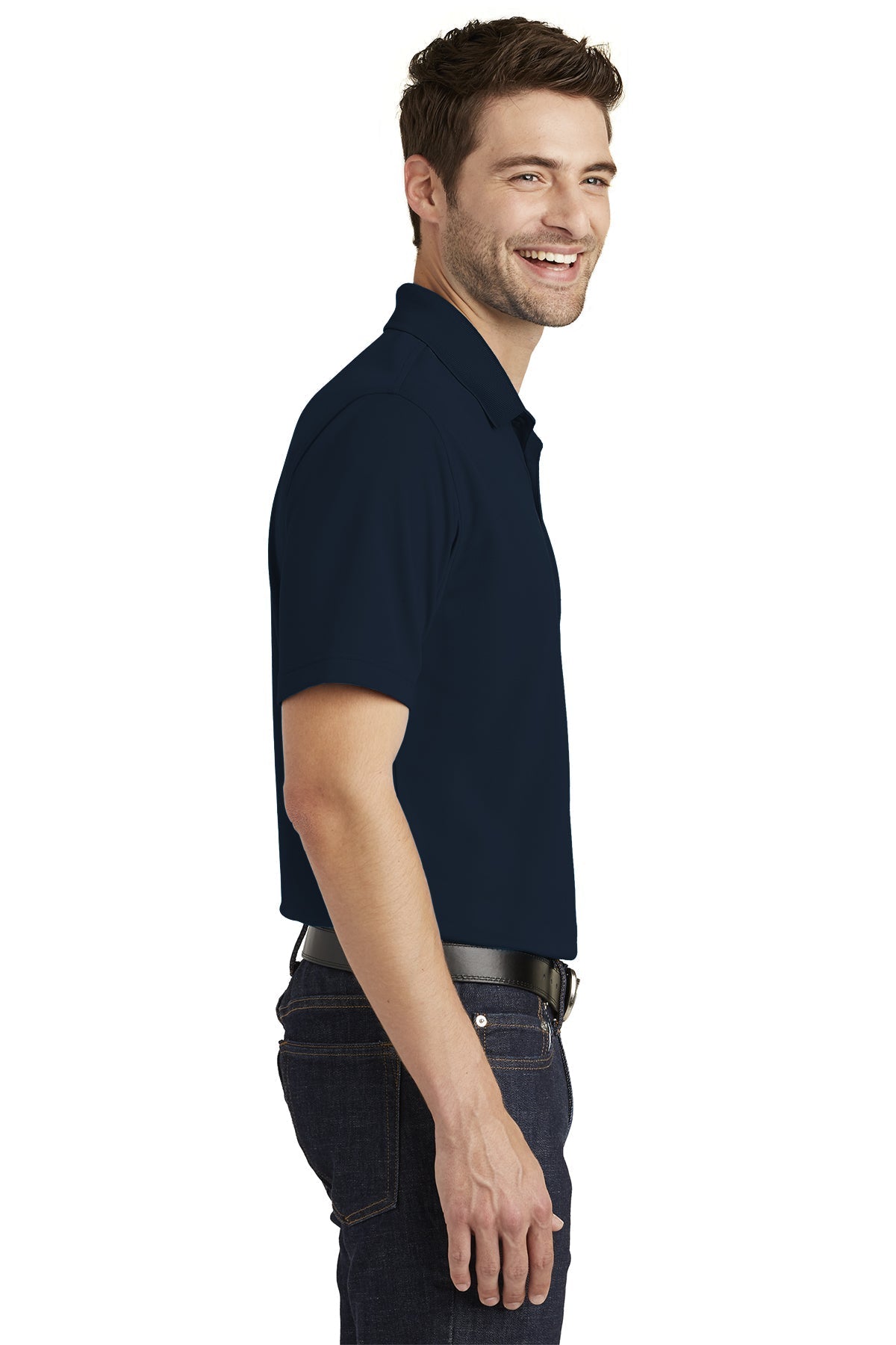Port Authority Dry Zone UV Micro-Mesh Custom Polos, River Blue Navy [Glazing Solutions]