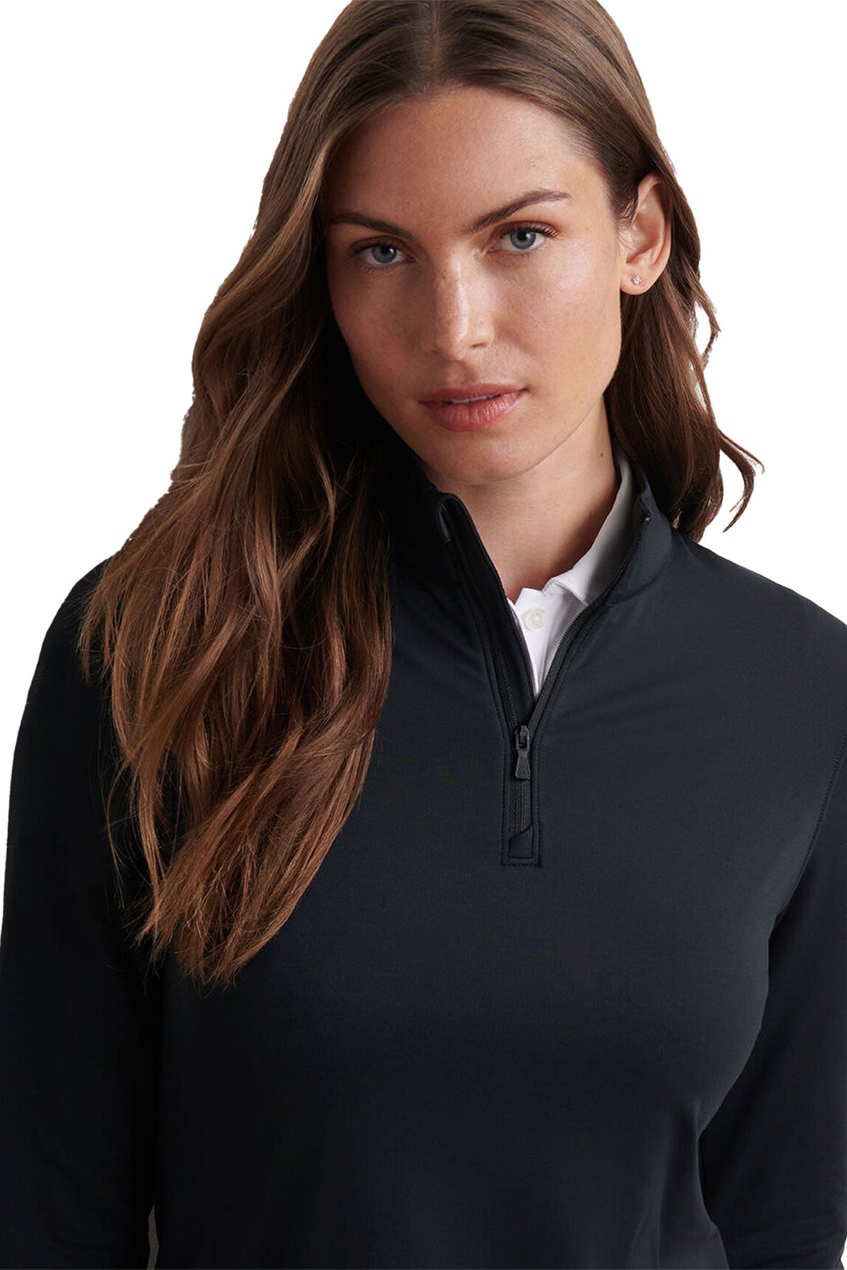 Peter Millar Womens Perth Performance Custom Quarter-Zips, Black [Launch]