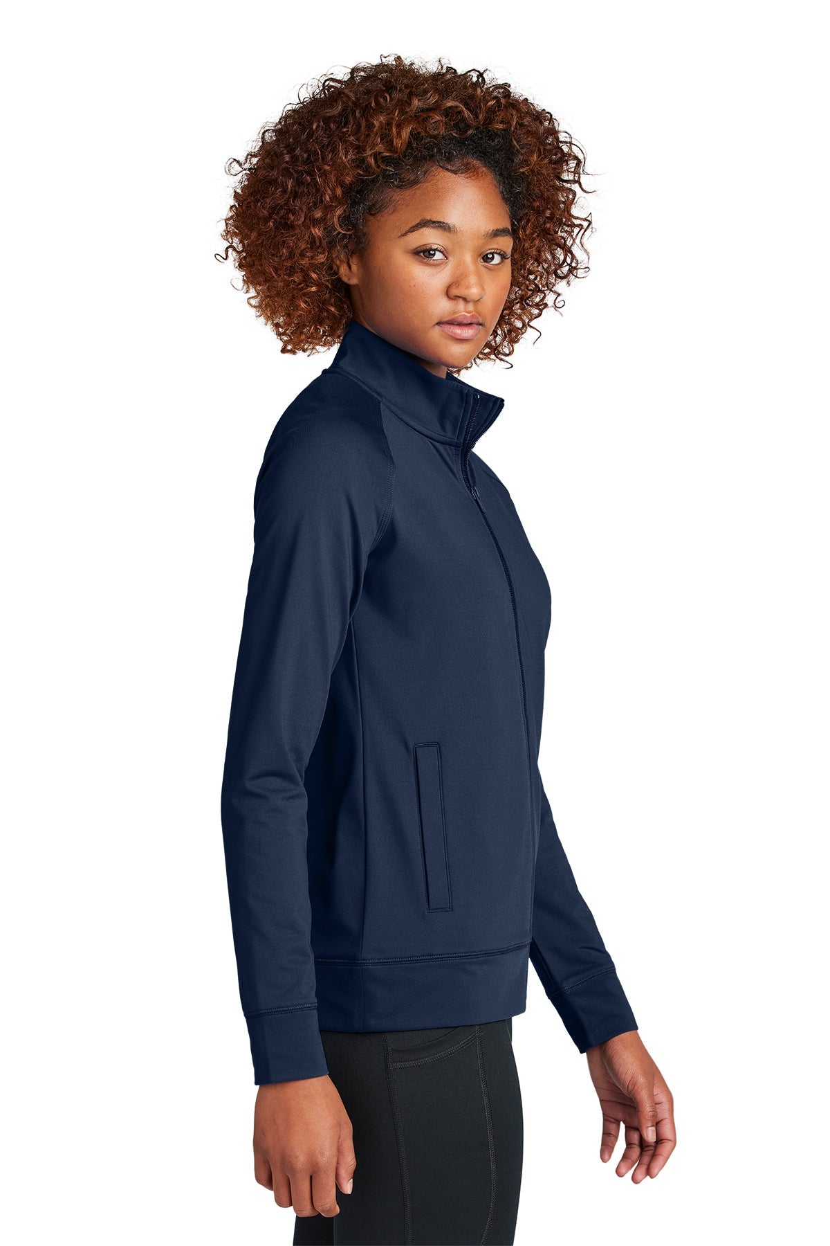 Sport-Tek Women's Custom Sport-Wick Stretch Cadet Jackets, True Navy