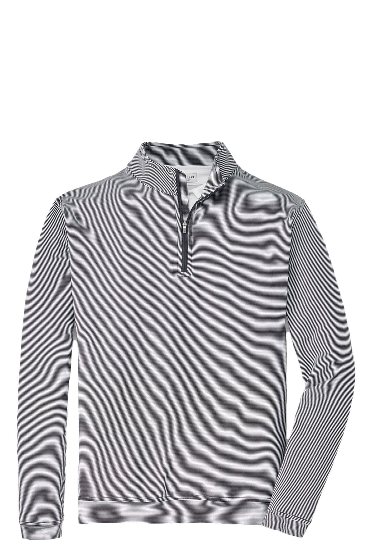 Peter Millar Perth Mini Stripe Stretch Terry Quarter Zips, Iron White