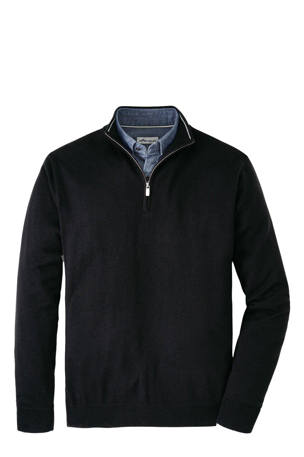 Peter Millar Autumn Crest Customized Quarter Zips, Black [August Grooming]