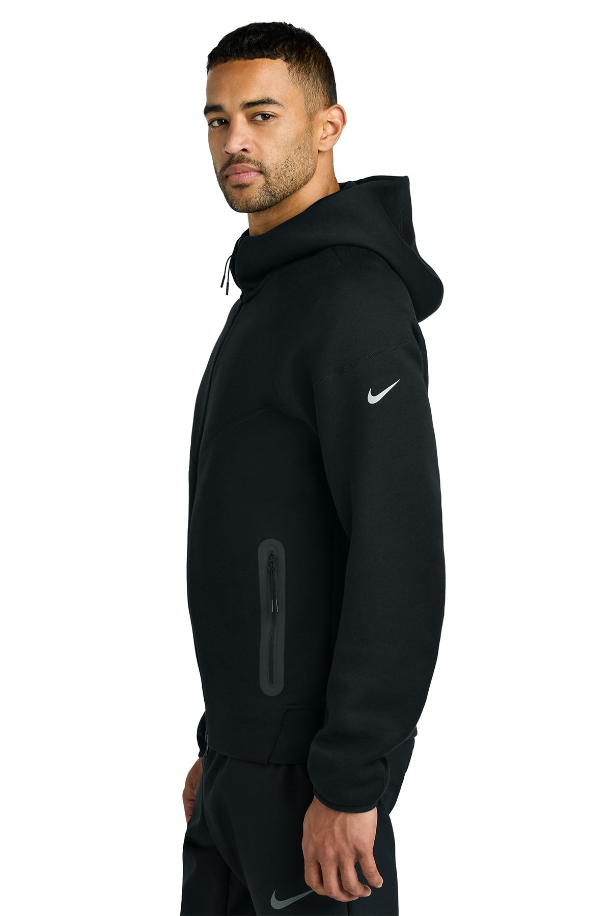 Custom Nike Tech Fleece Full-Zip Hoodies Black