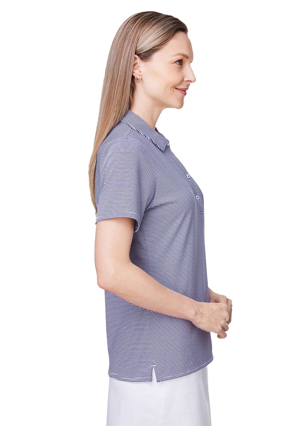 Vineyard Vines Custom Ladies Fanshell Polos, Deep Bay/White Cap