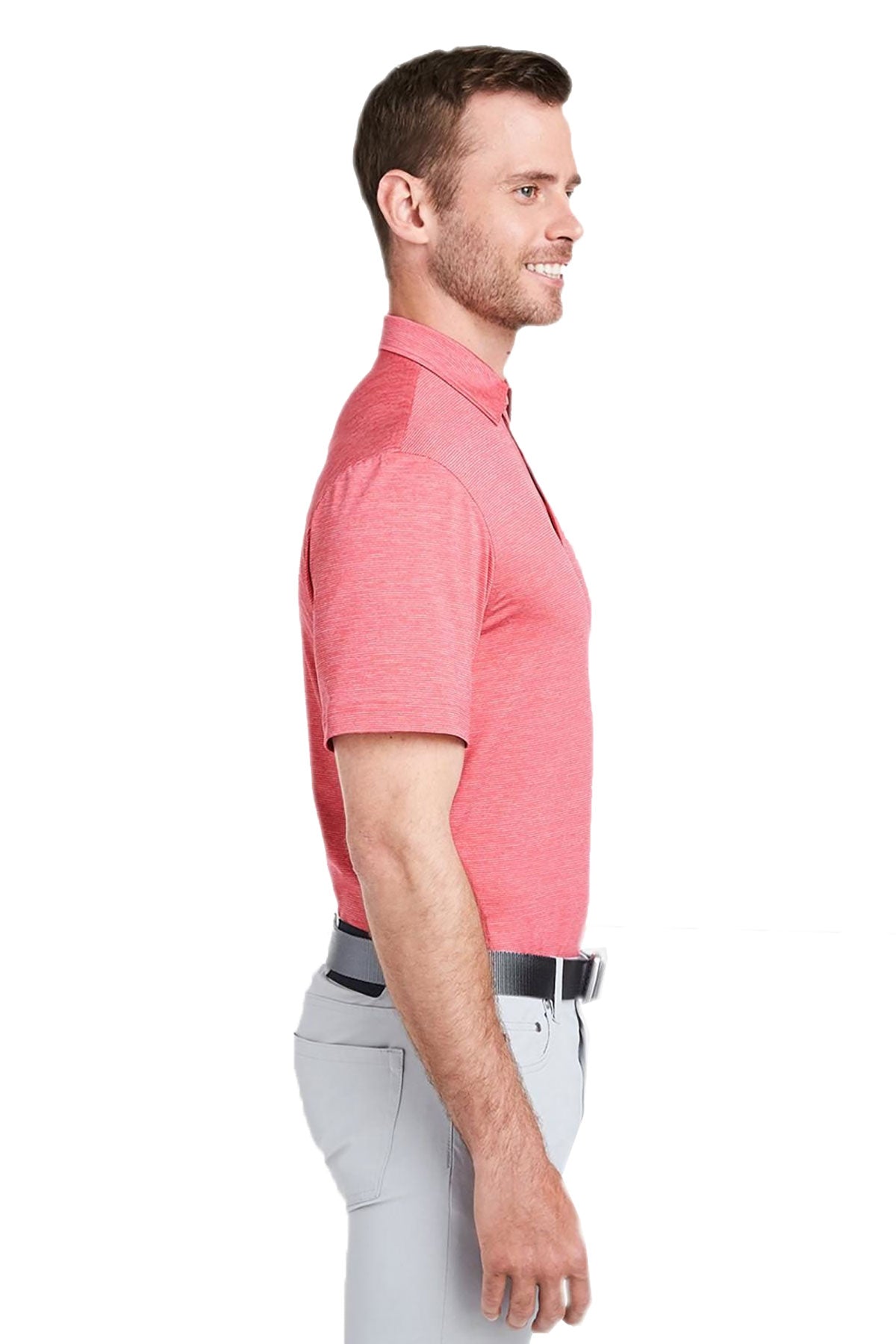 Vineyard Vines Custom Mens Destin Stripe Sankaty Short-Sleeve Polos, Lobster Reef