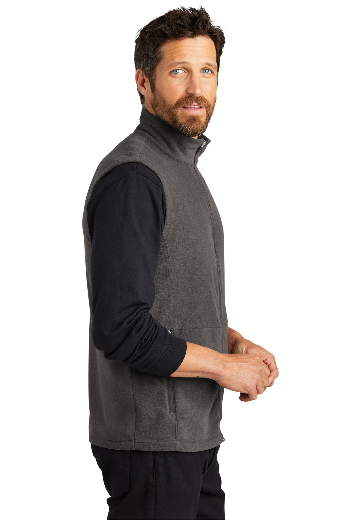 Port Authority Accord Microfleece Custom Vests, Pewter [Barrett Hospital and Healthcare]