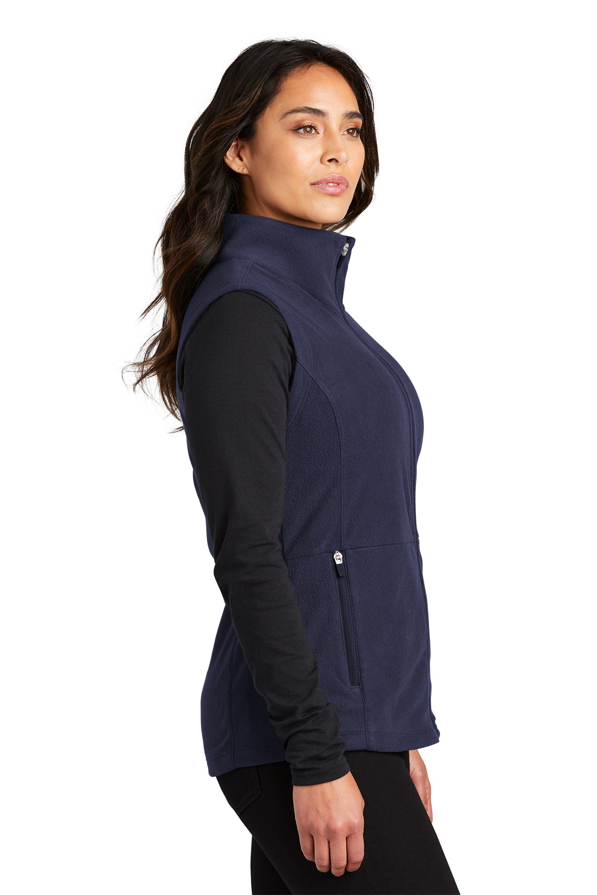 Port Authority Womens Accord Microfleece Custom Vests, Navy [Barrett Hospital and Healthcare]