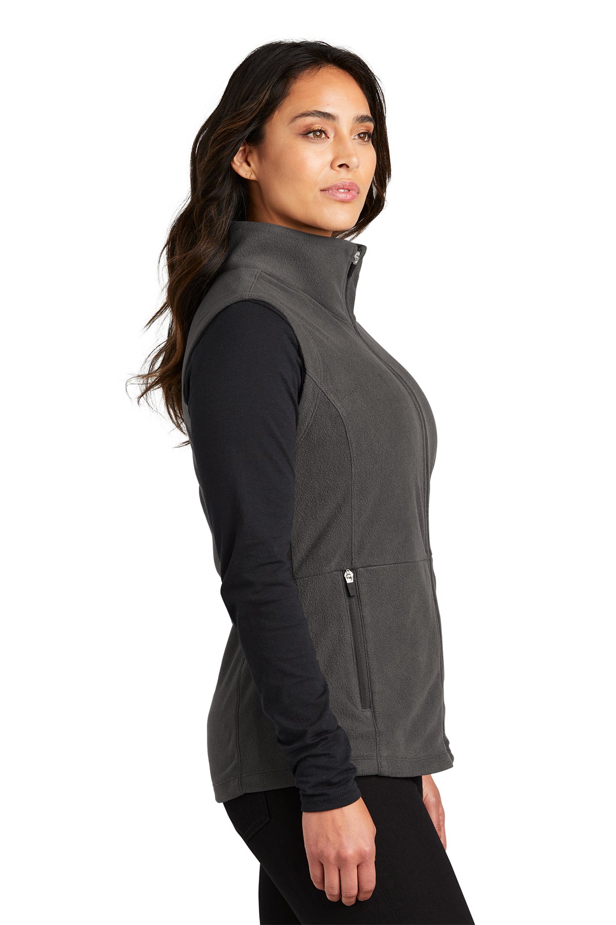 Port Authority Womens Accord Microfleece Custom Vests, Pewter [Barrett Hospital and Healthcare]