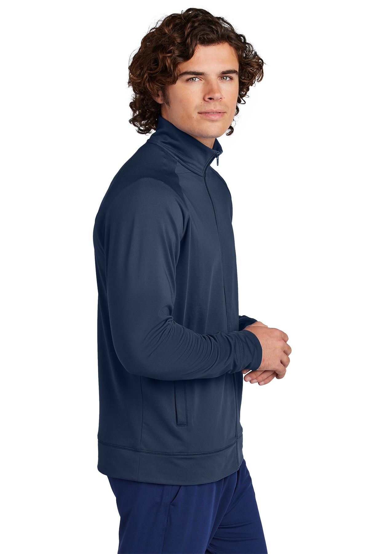 Sport-Tek Custom Sport-Wick Stretch Cadet Jackets, True Navy