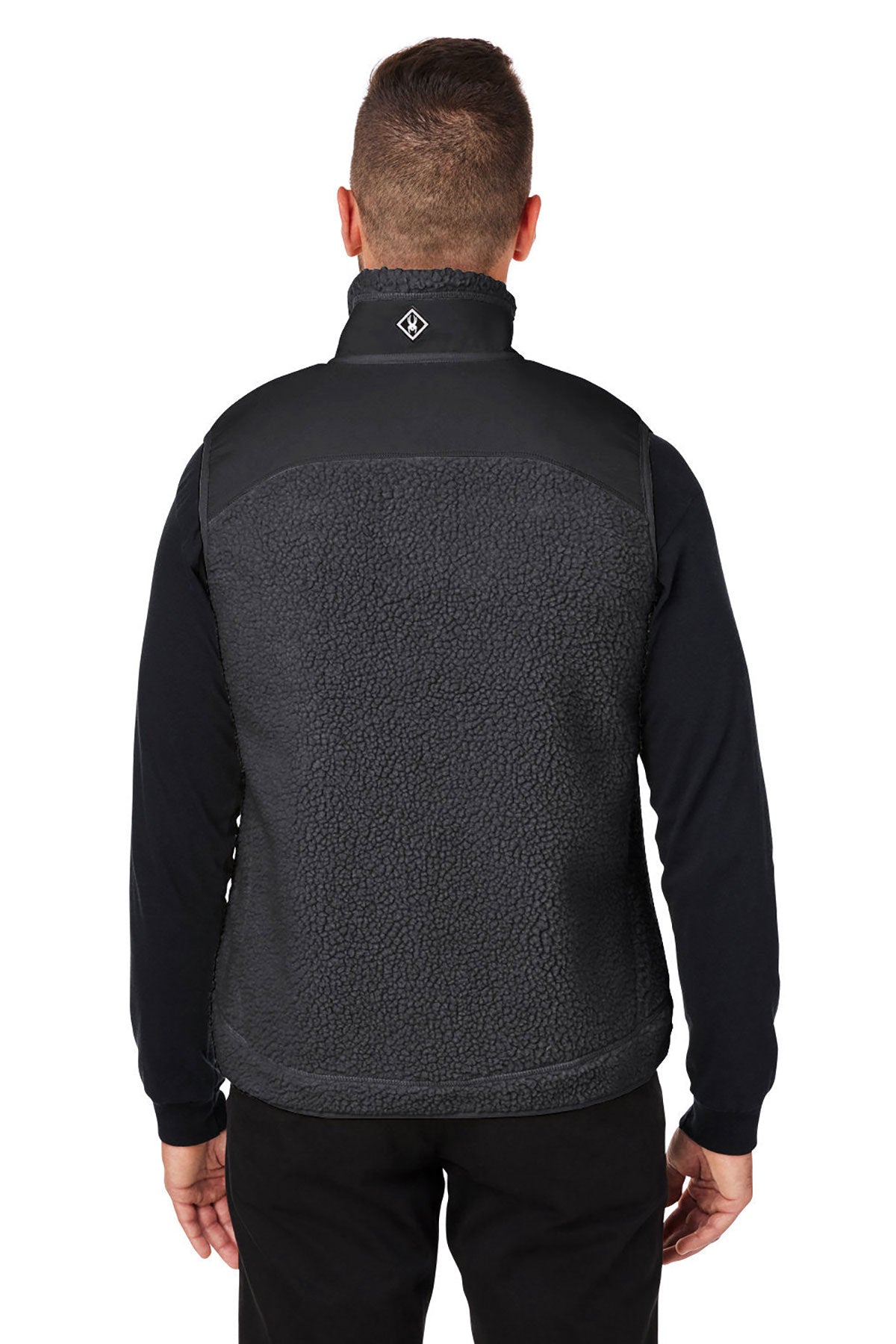 Custom Spyder Unisex Venture Sherpa Vests, Black