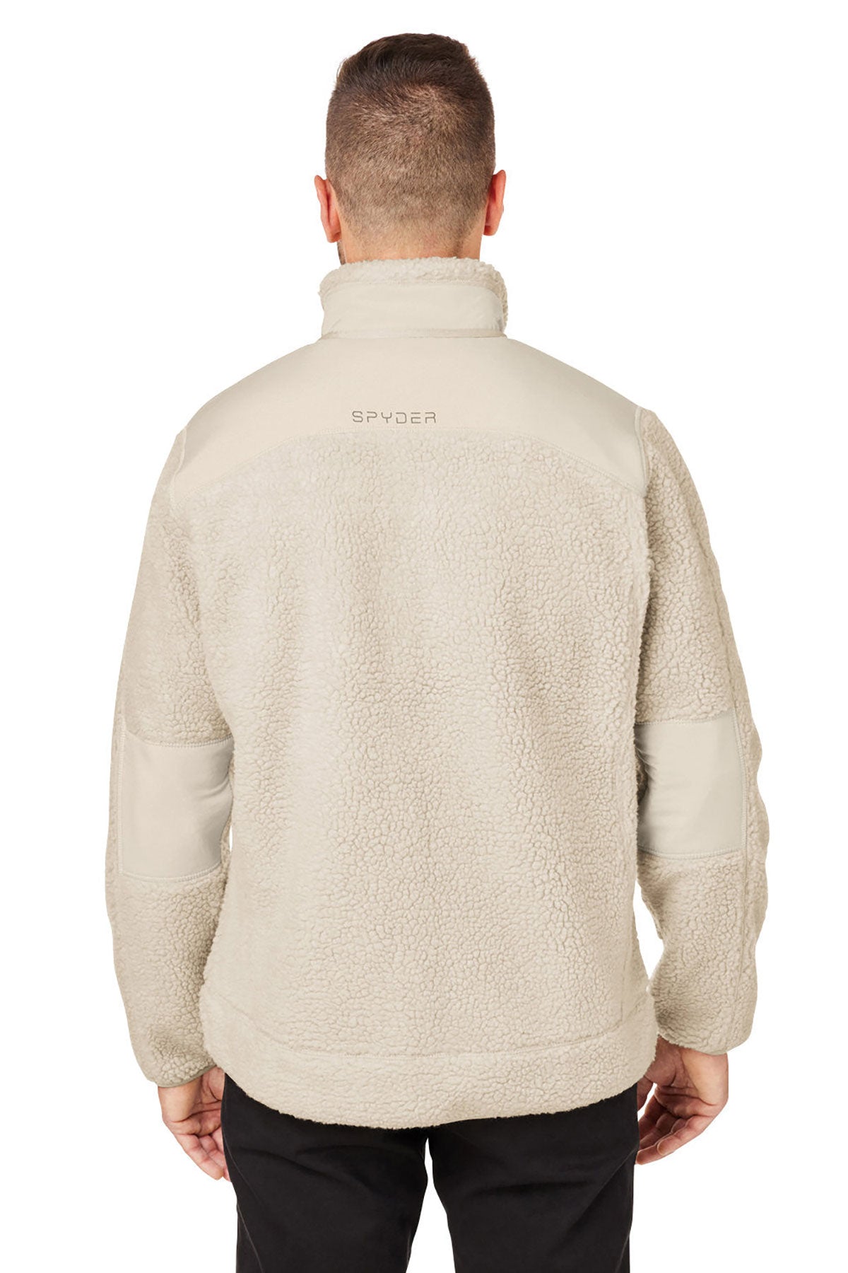 Custom Spyder Unisex Venture Sherpa Jackets, Natural