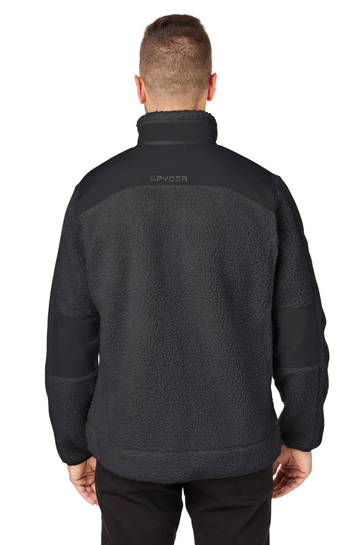 Custom Spyder Unisex Venture Sherpa Jackets, Black