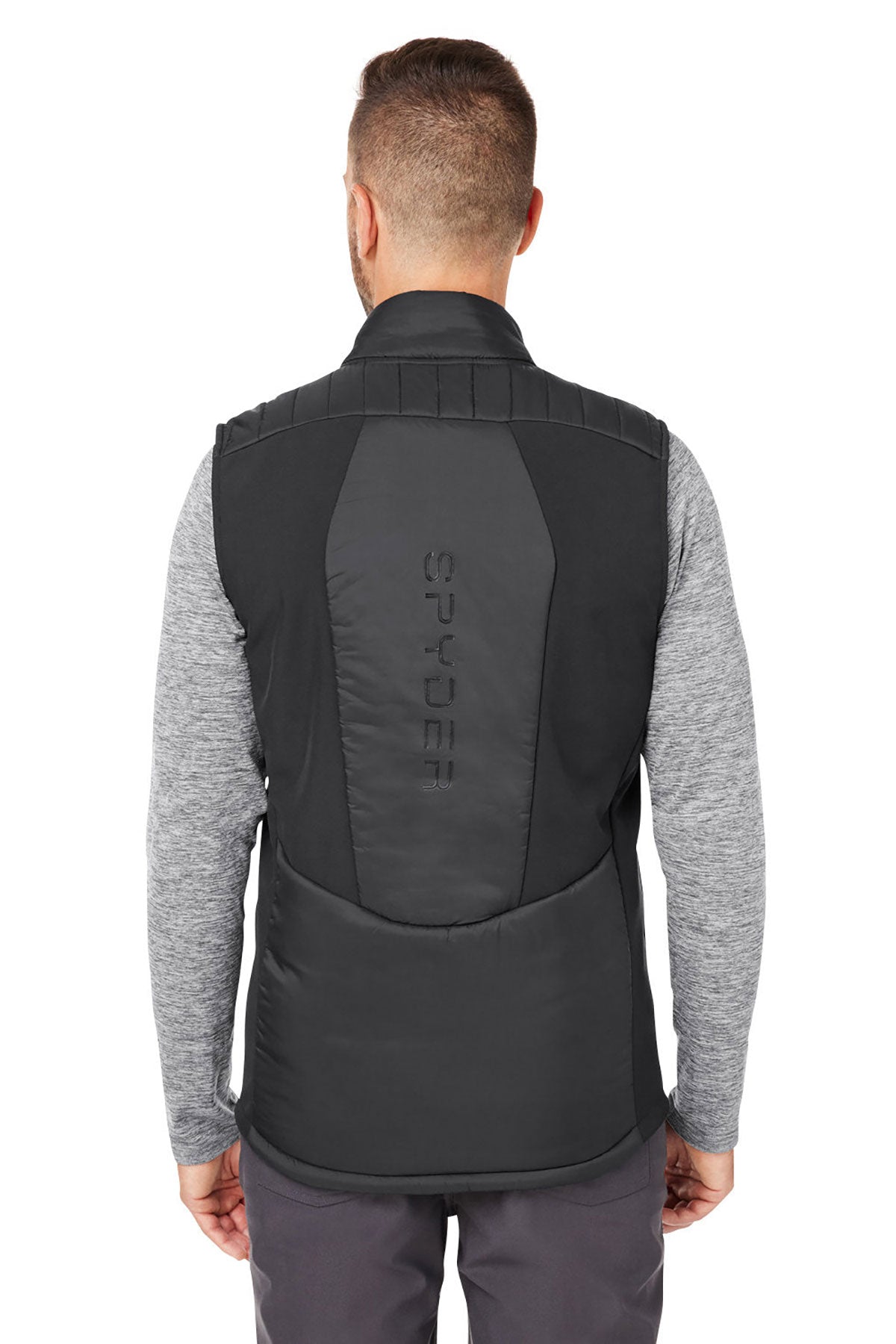 Custom Spyder Men's Challenger Vests, Black