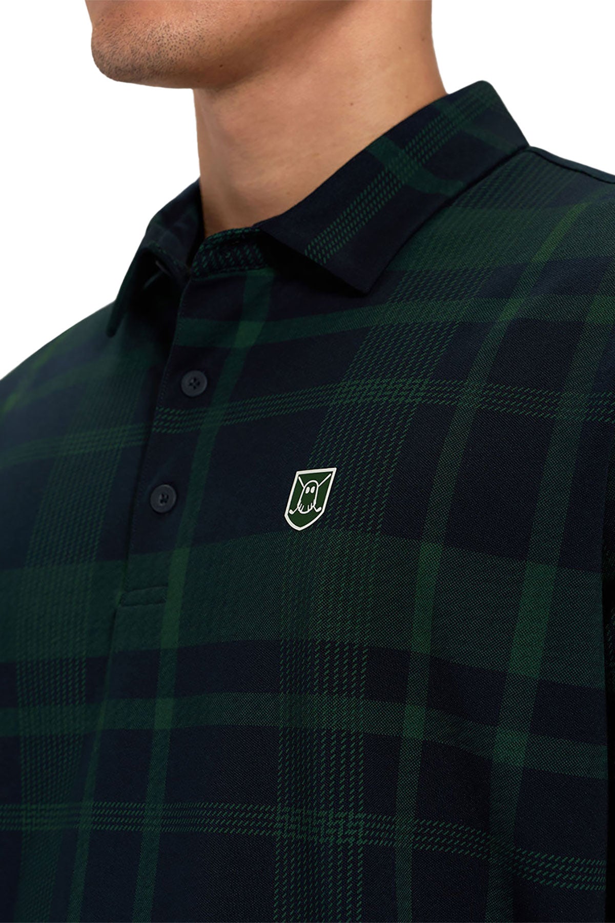 Ghost Golf Spectator Plaid Custom Polos, Bogey Green