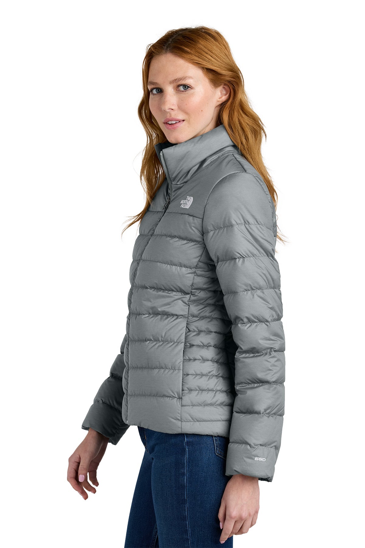 The North Face Womens Down Hybrid Custom Jackets, Medium Grey Heather