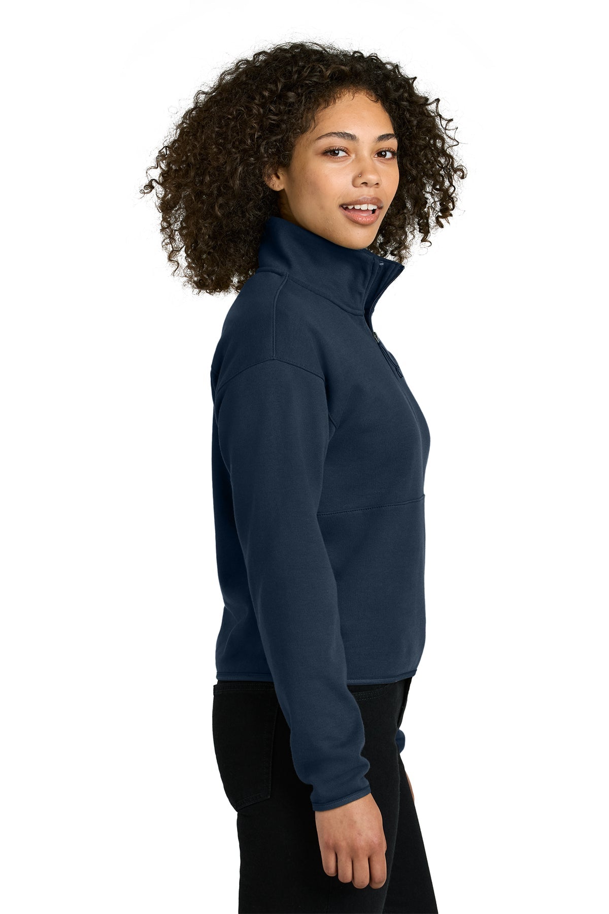 The North Face Womens Double-Knit 1/2-Zip Custom Fleece, Summit Navy