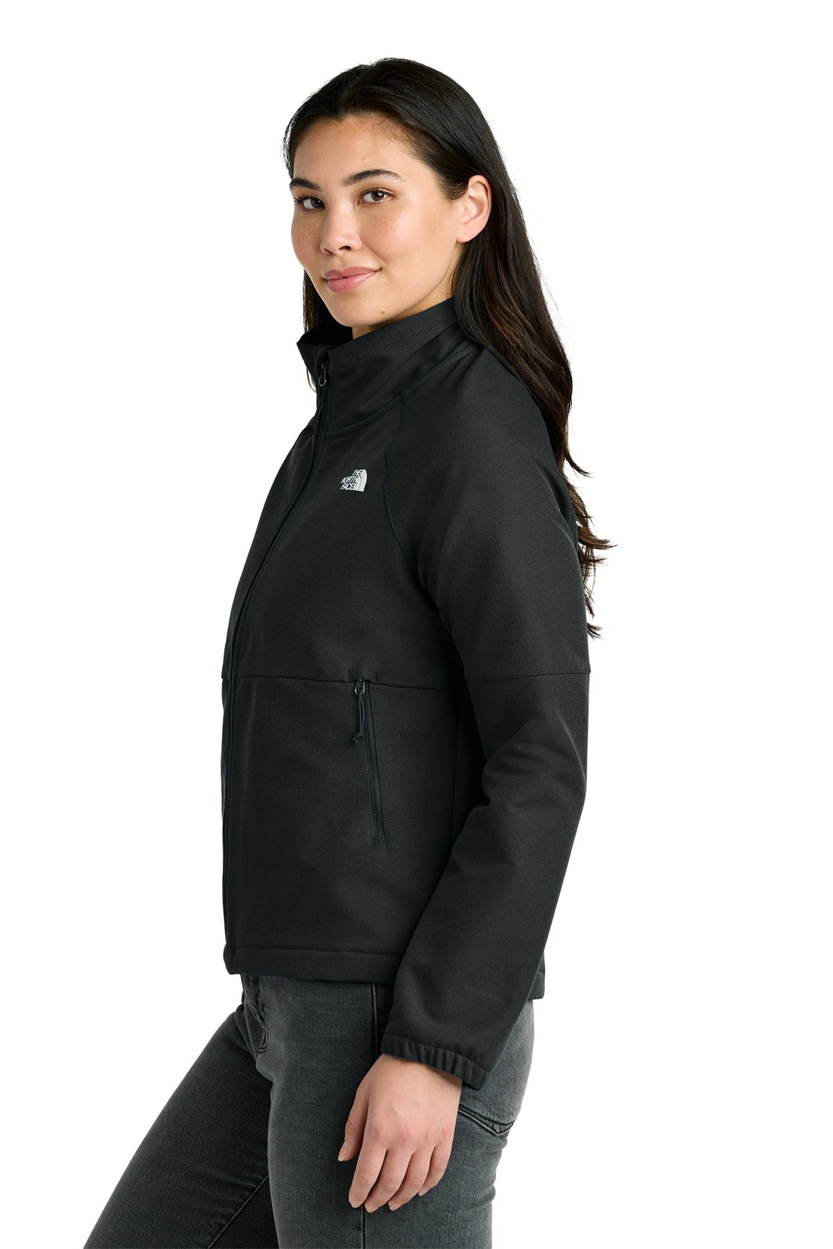 The North Face Womens Barr Lake Soft Shell Custom Jackets, Black Heather