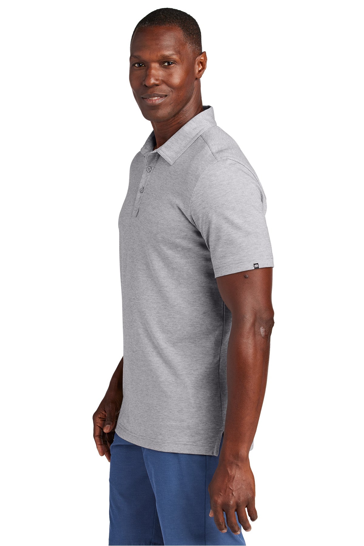TravisMathew Sunnyvale Customized Polos, Light Grey Heather [Zura Bio]
