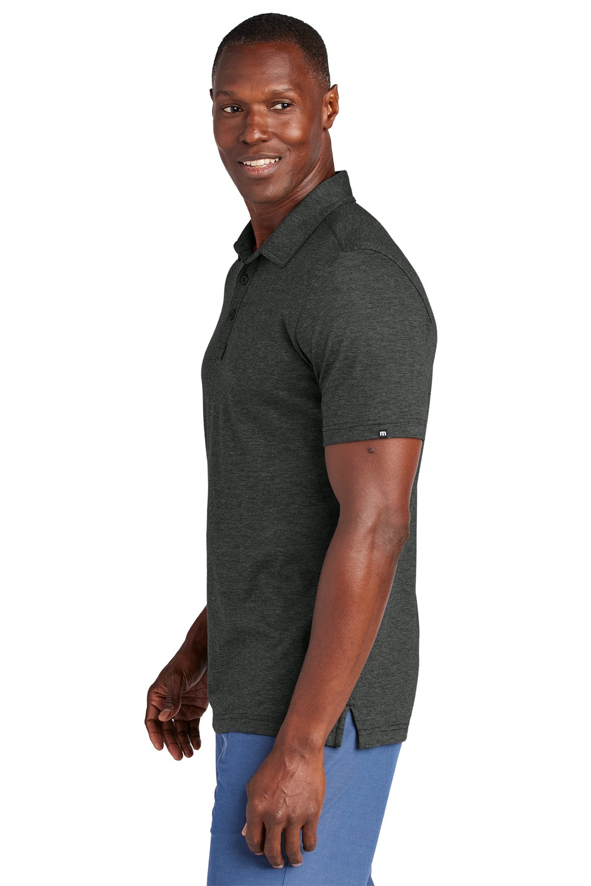 TravisMathew Sunnyvale Customized Polos, Black Heather