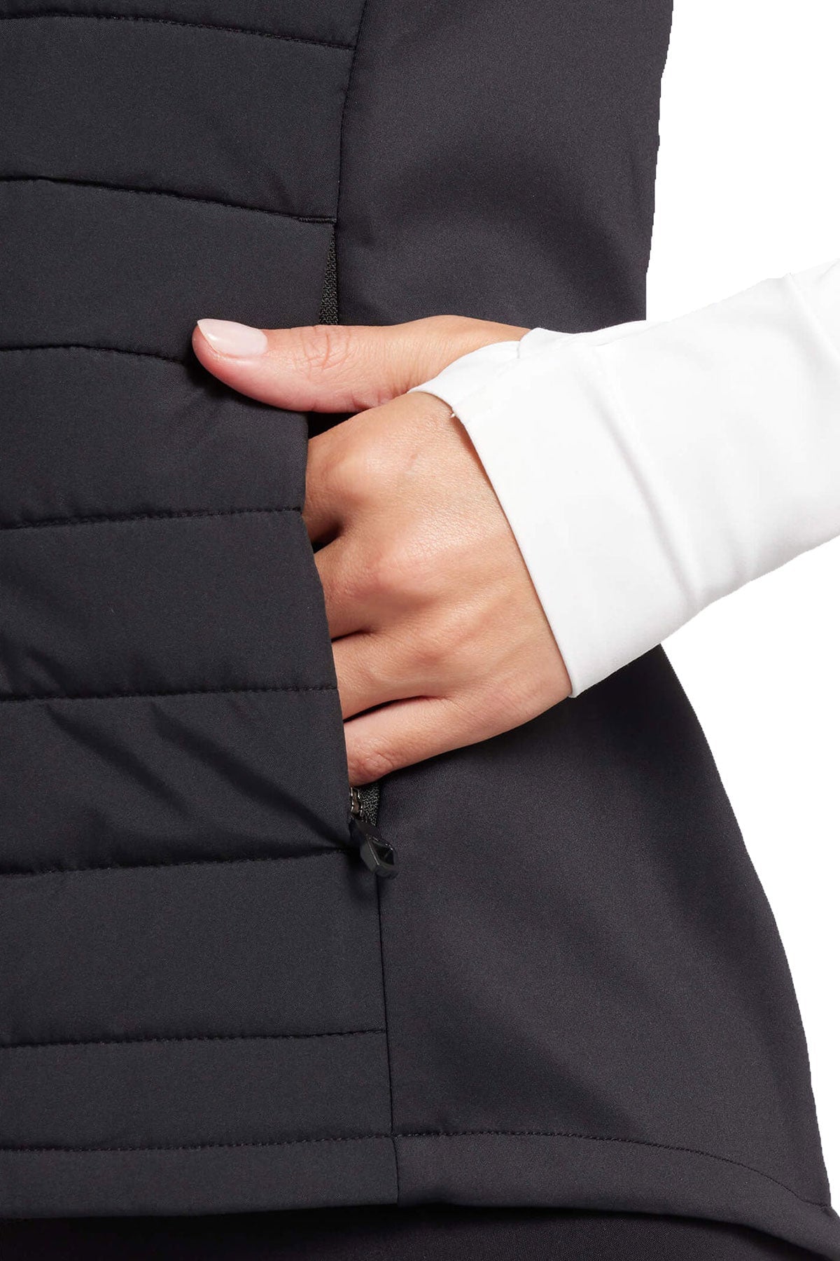 UNRL Womens Vancouver Quilted Custom Vests, Black [Executive Construction]