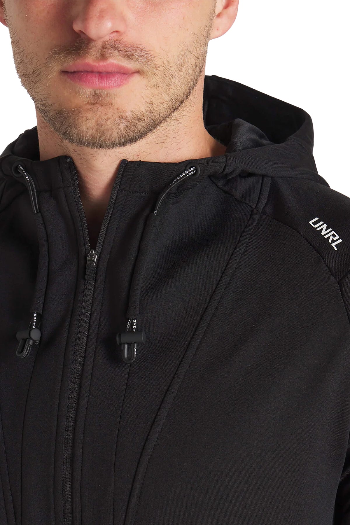 UNRL Crossover Half-Zip Custom Hoodies, Black