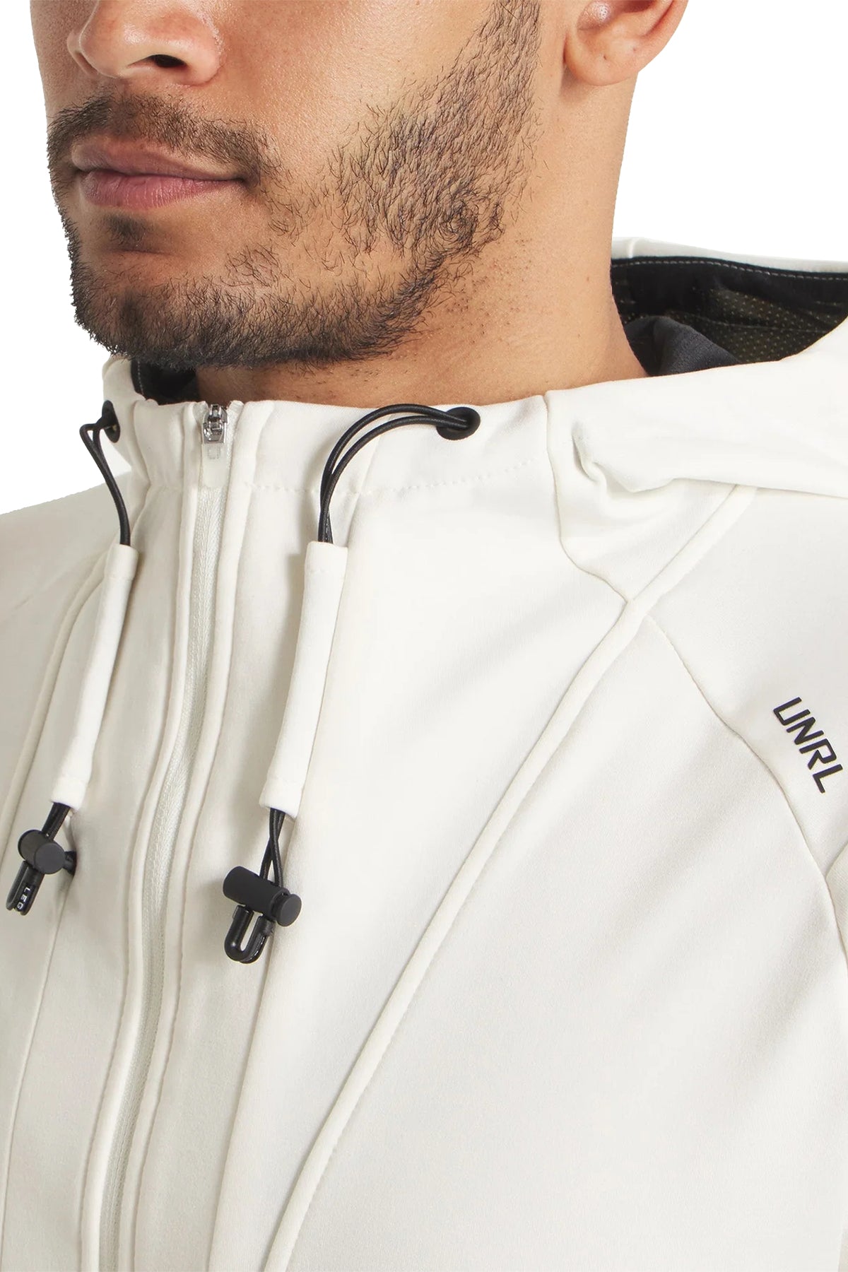 UNRL Crossover Half-Zip Custom Hoodies, Coconut
