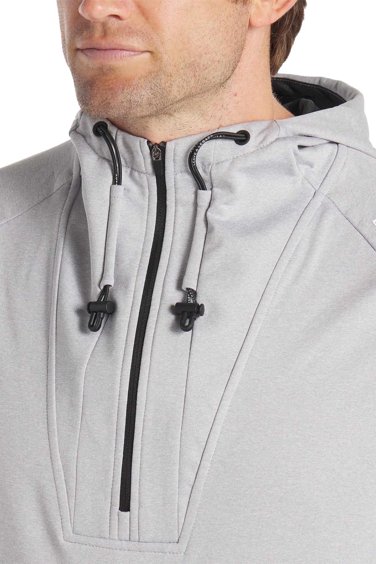 UNRL Crossover Half-Zip Custom Hoodies, Heather Gray [NCT]