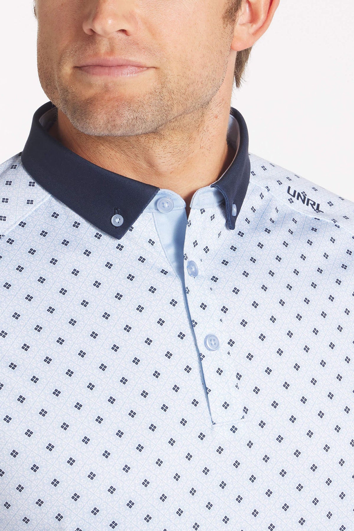 UNRL Windsor Custom Polos, Sky Blue