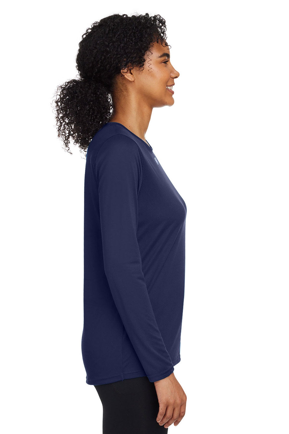 Under Armour Ladies Tech Long-Sleeve Custom T-Shirts, Navy