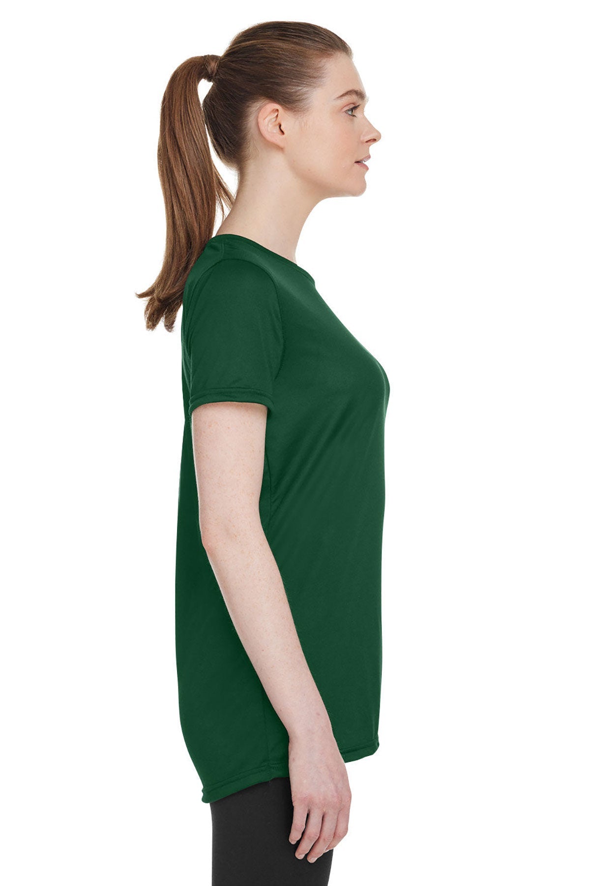 Under Armour Ladies Tech Branded T-Shirts, Forest Green
