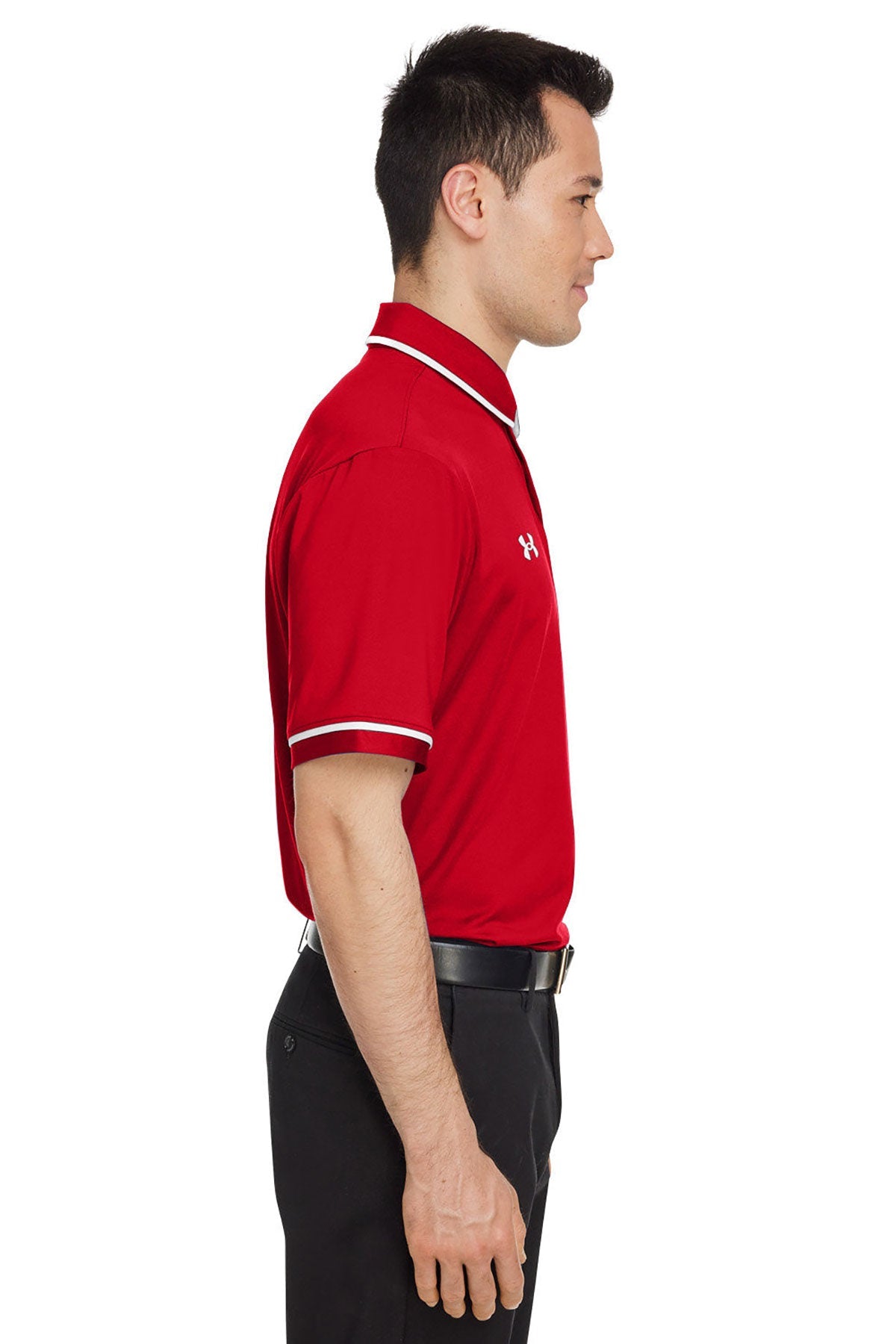 Under Armour Men's Tipped Teams Performance Customized Polos, Red