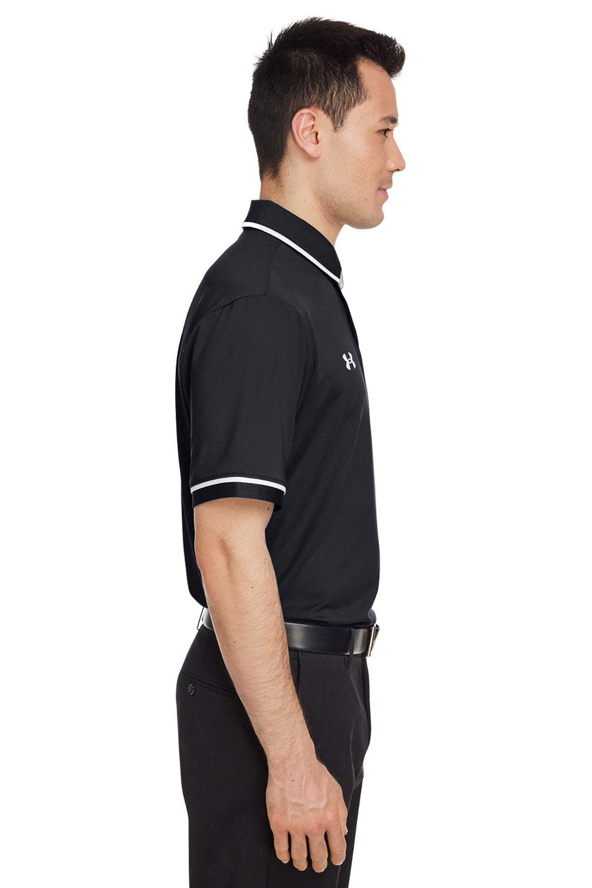 Under Armour Men's Tipped Teams Performance Custom Polos, Black