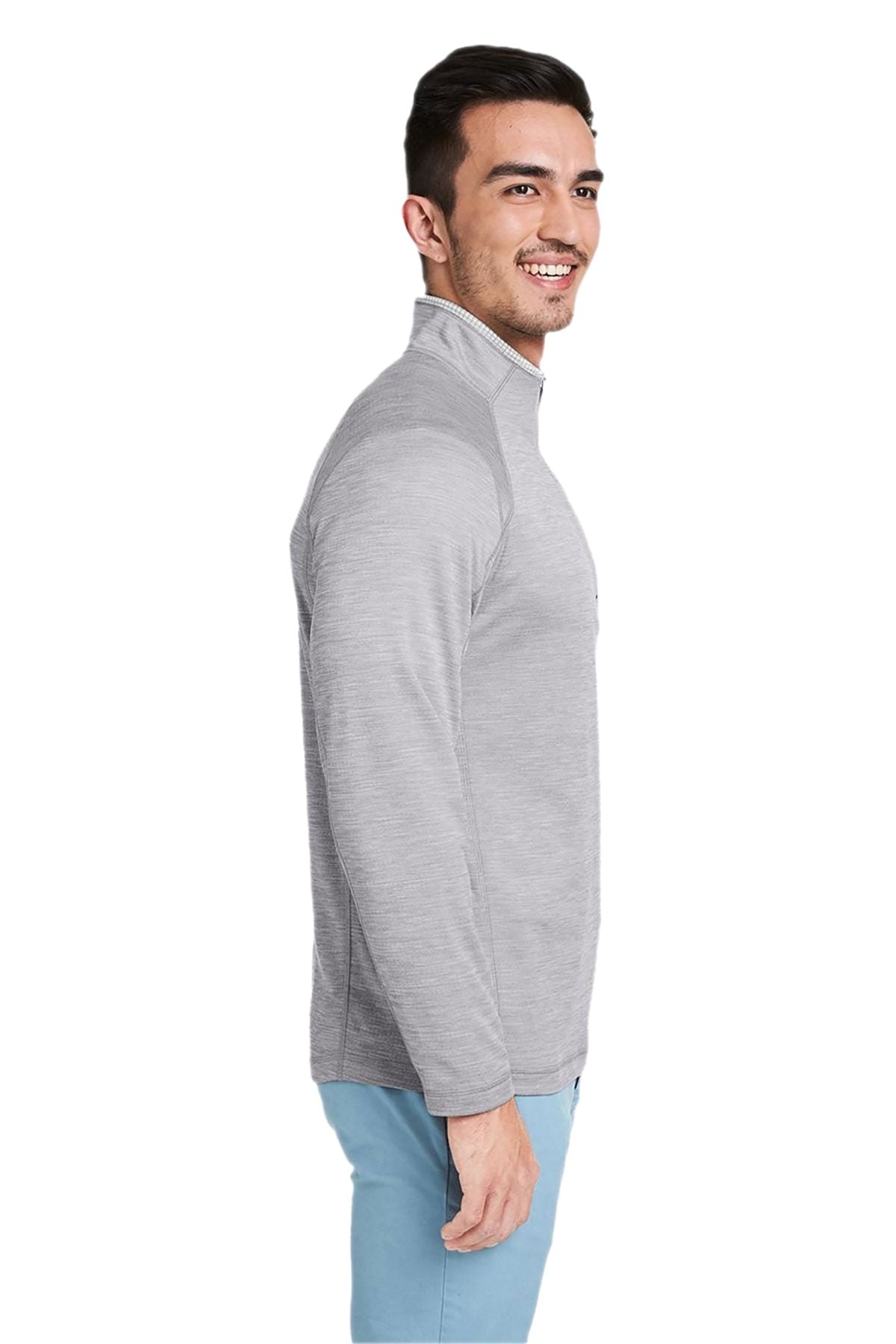 Vineyard Vines Custom Mens Sankaty Quarter-Zips, Grey Heather