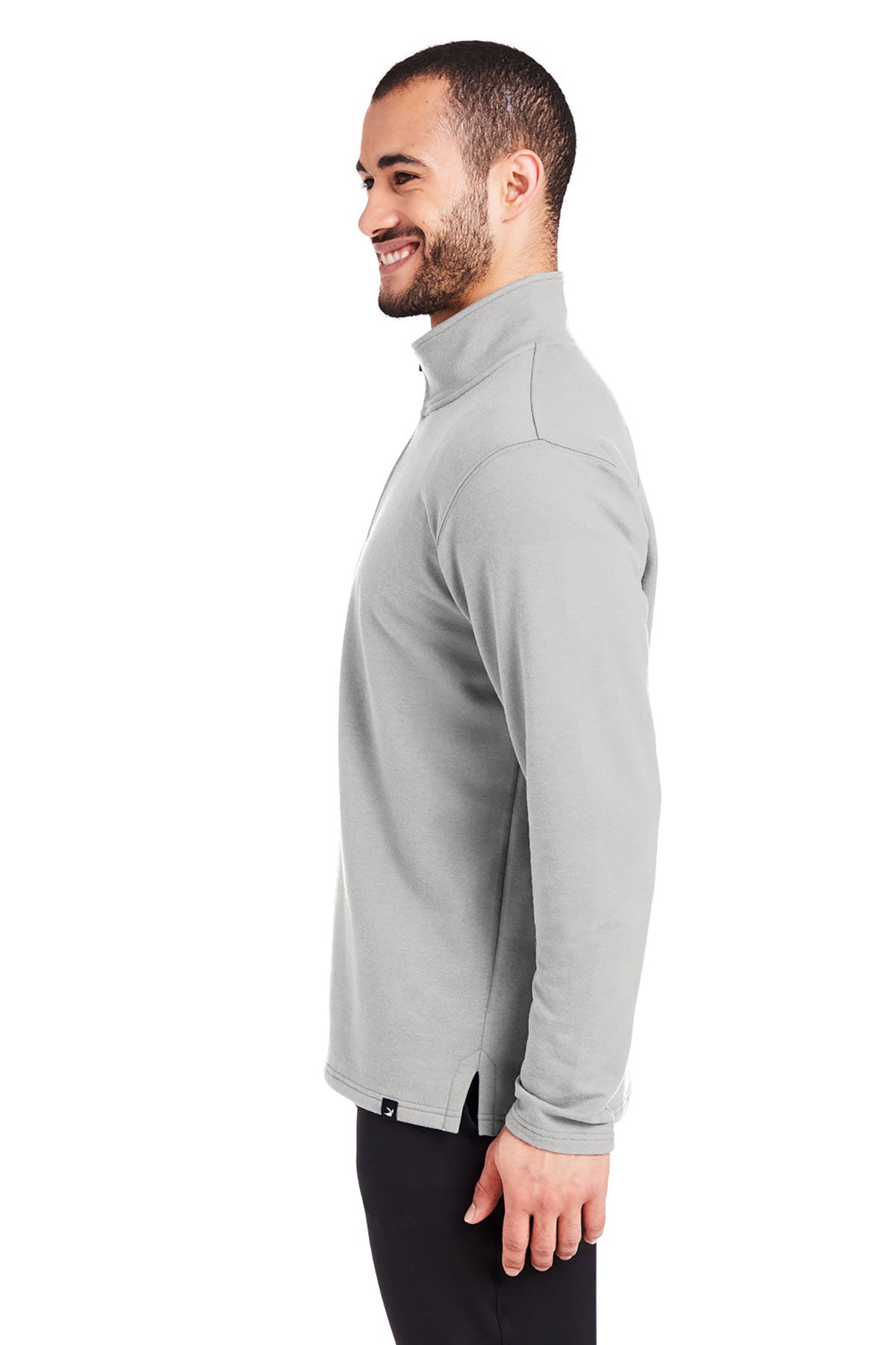 Glyder Mens Vertex Custom Quarter-Zips, Ash Grey [Vision Electric and Systems]