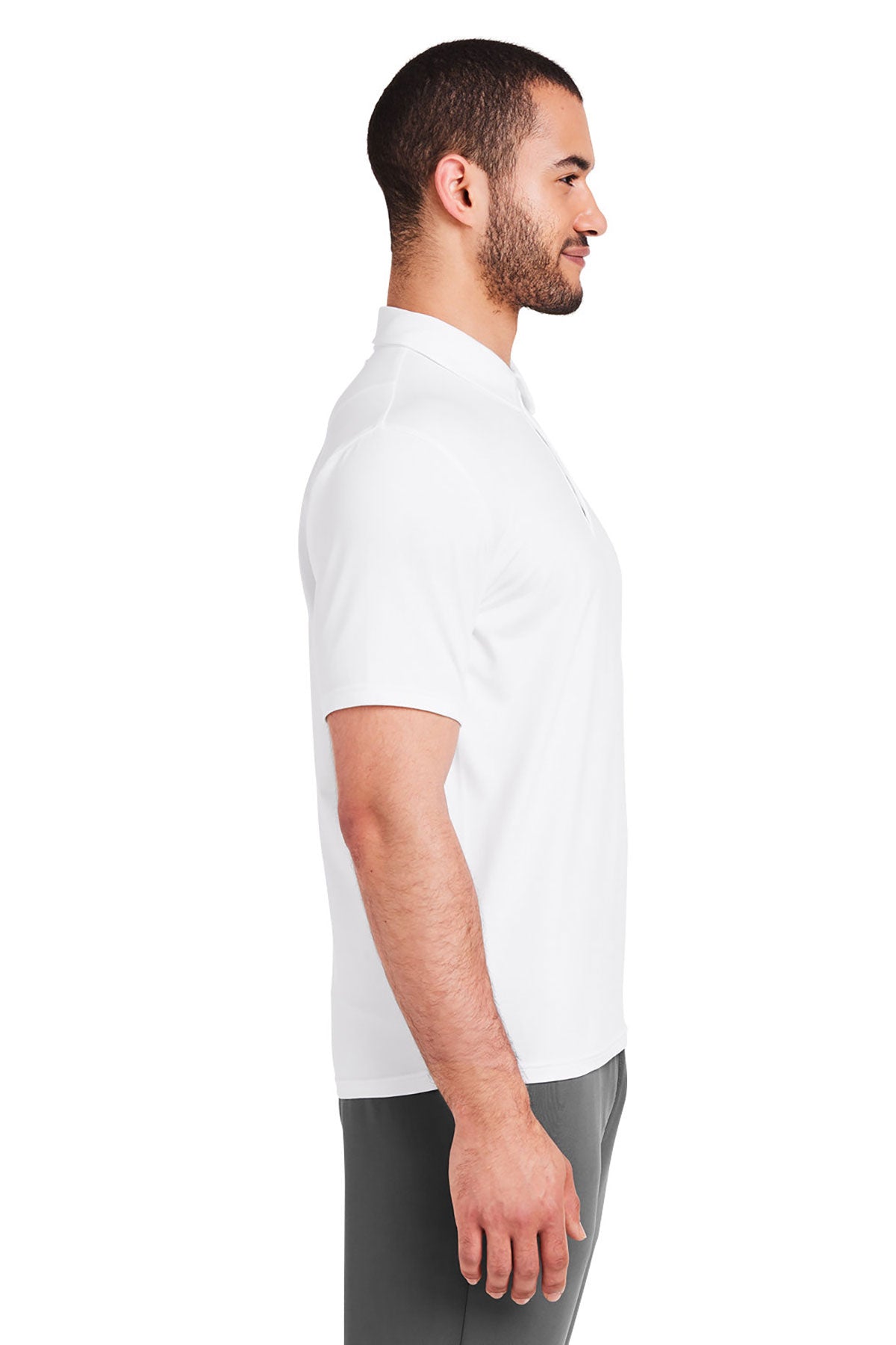 Glyder Mens Marbled Fairway Custom Polos, White