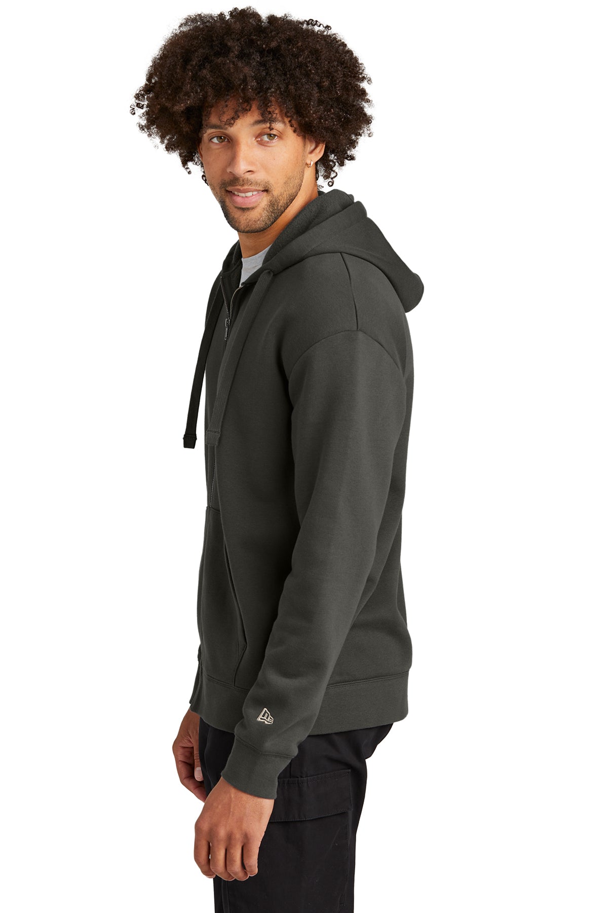 New Era Heritage Fleece Full-Zip Custom Hoodies, Graphite [Fire Solutions]
