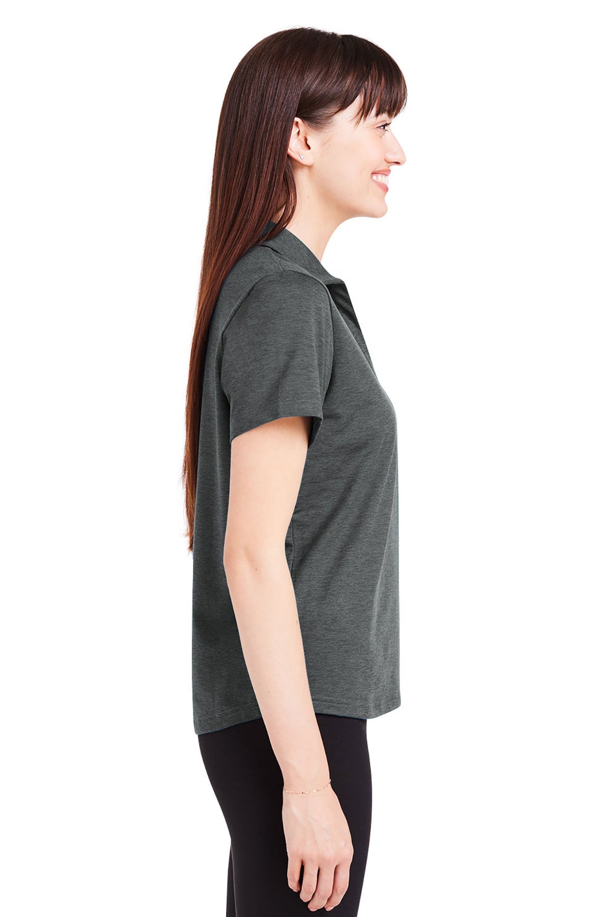 Glyder Ladies Marbled Fairway Custom Polos, Carbon