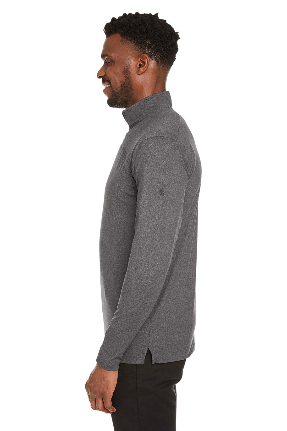 Custom Spyder Men's Spyre Quarter-Zips, Black Frost