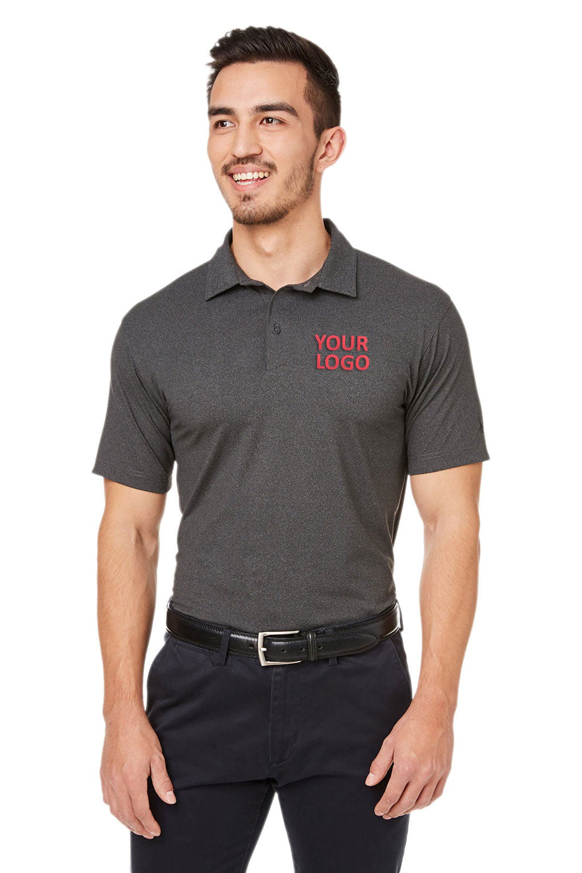 Custom Spyder Men's Spyre Polos, Black Frost