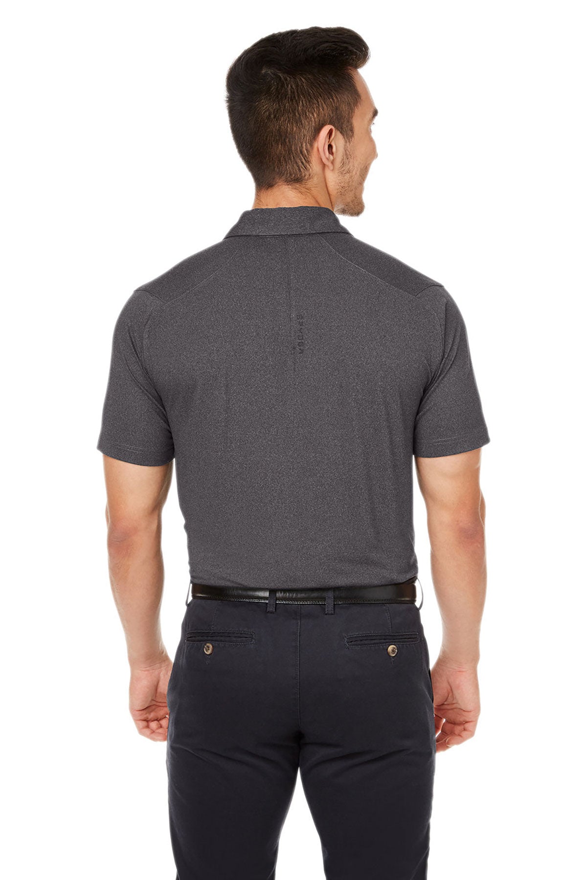 Custom Spyder Men's Spyre Polos, Black Frost