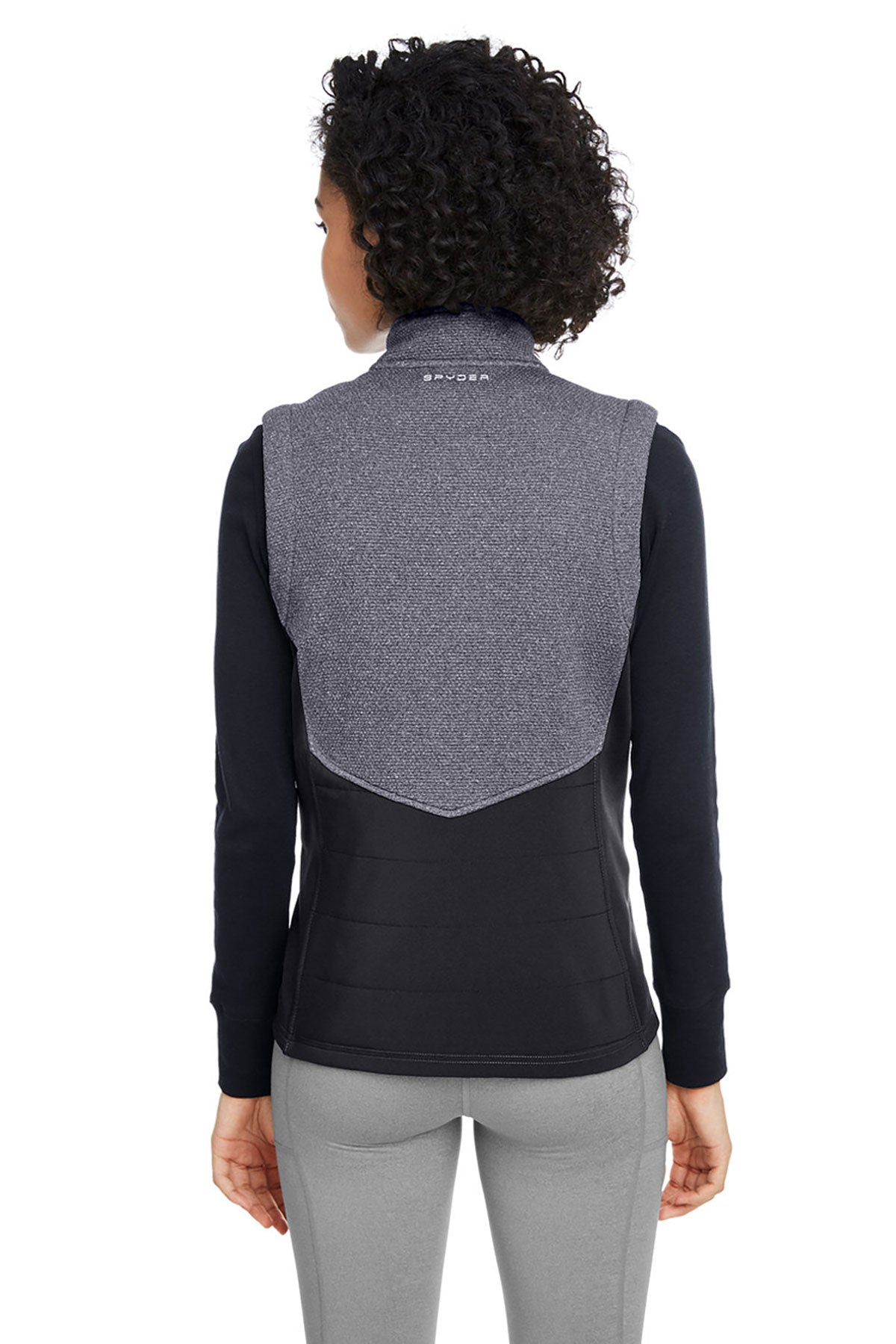 Spyder Ladies' Pursuit Commuter Custom Vests, Frontr Hthr Blk