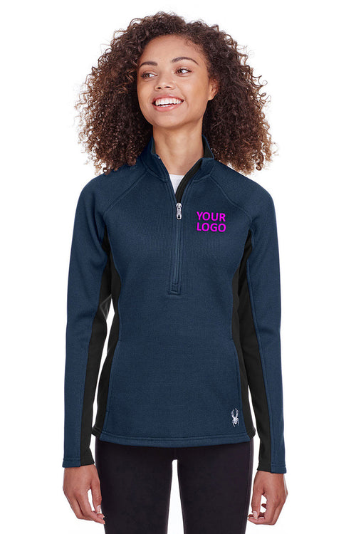 Spyder Constant Half-Zip Sweaters, Frontier/ Black