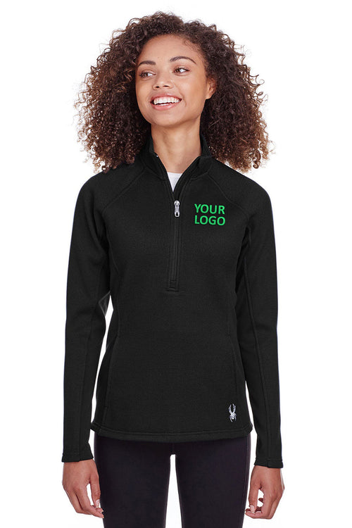 Spyder Constant Half-Zip Sweaters, Black/ Black