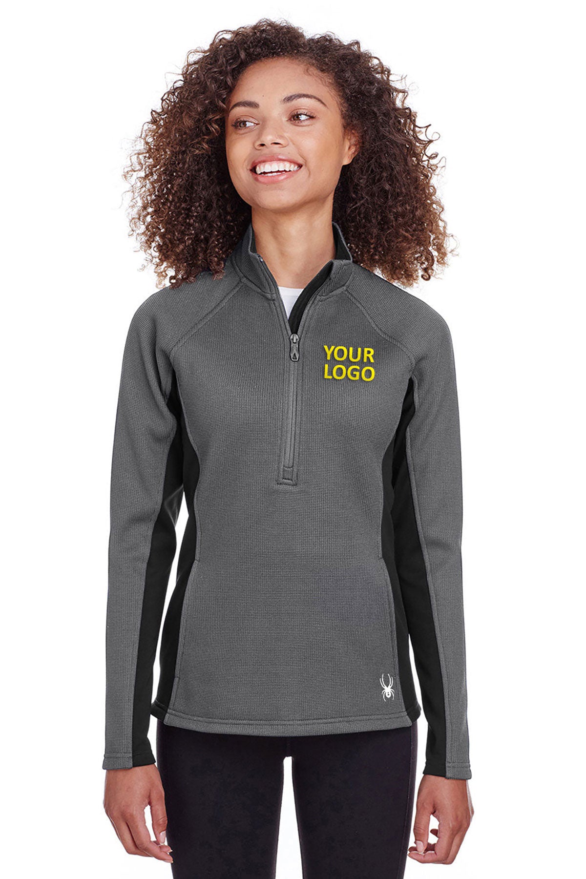 Spyder Polar/ Black S16562 custom logo sweatshirts